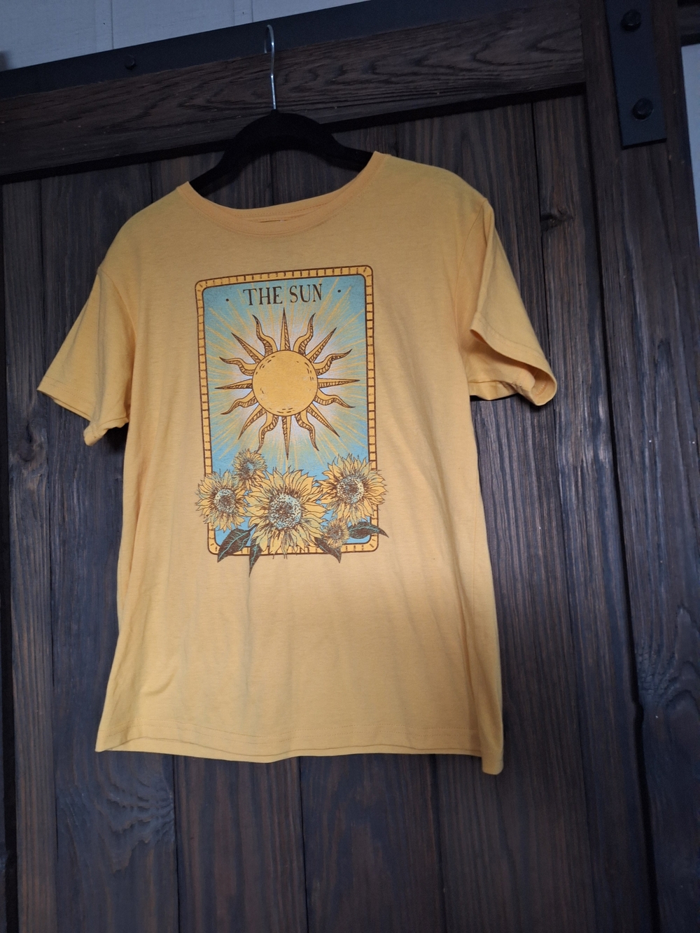 Mighty Fine Yellow 'The Sun' Graphic Tee - Sunflower Design